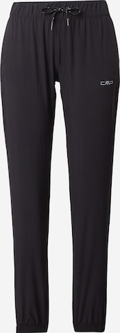 CMP Tapered Outdoor Pants in Black: front