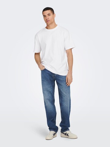 Only & Sons regular Jeans 'Edge' i blå