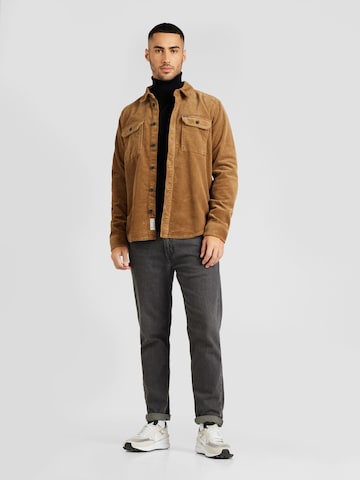 GARCIA Regular fit Button Up Shirt in Brown