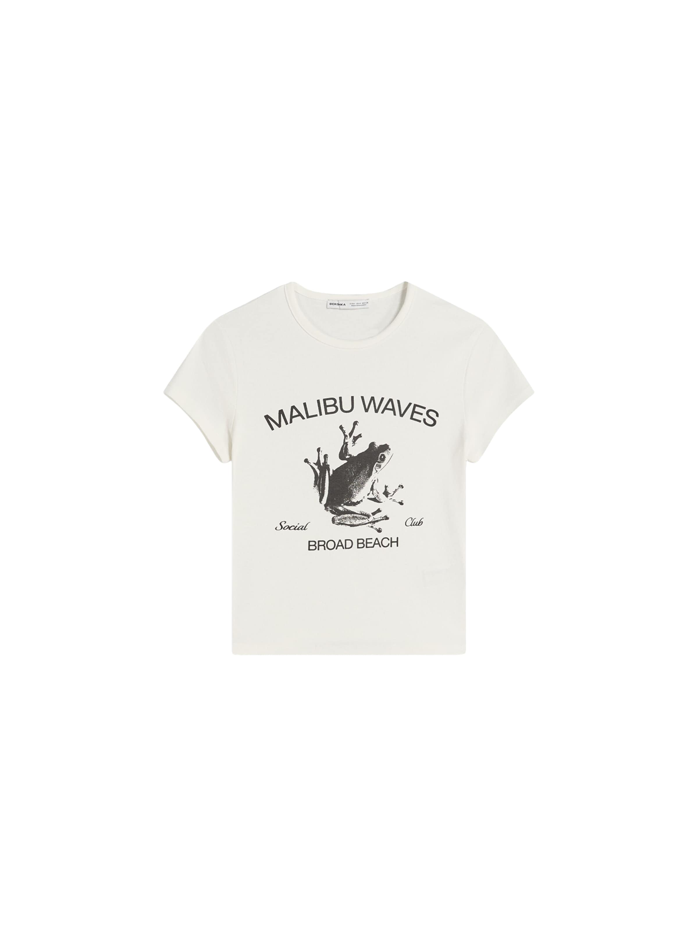 T-shirt Bershka en blanc : devant