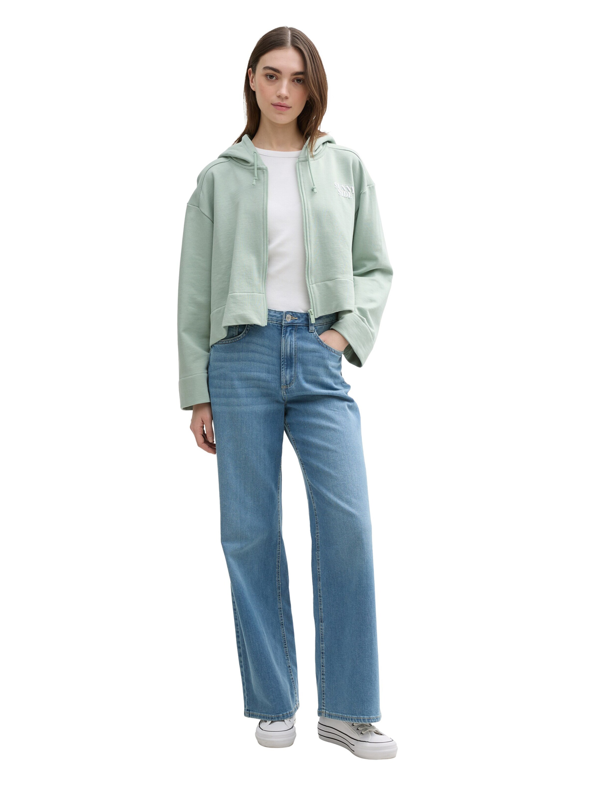 TOM TAILOR DENIM Ζακέτα φούτερ σε πράσινο