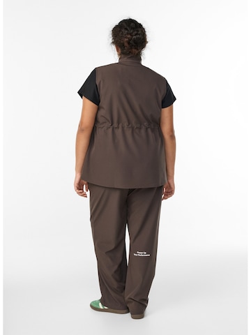 Active by Zizzi - Perna larga Calças de desporto 'Aclara' em castanho