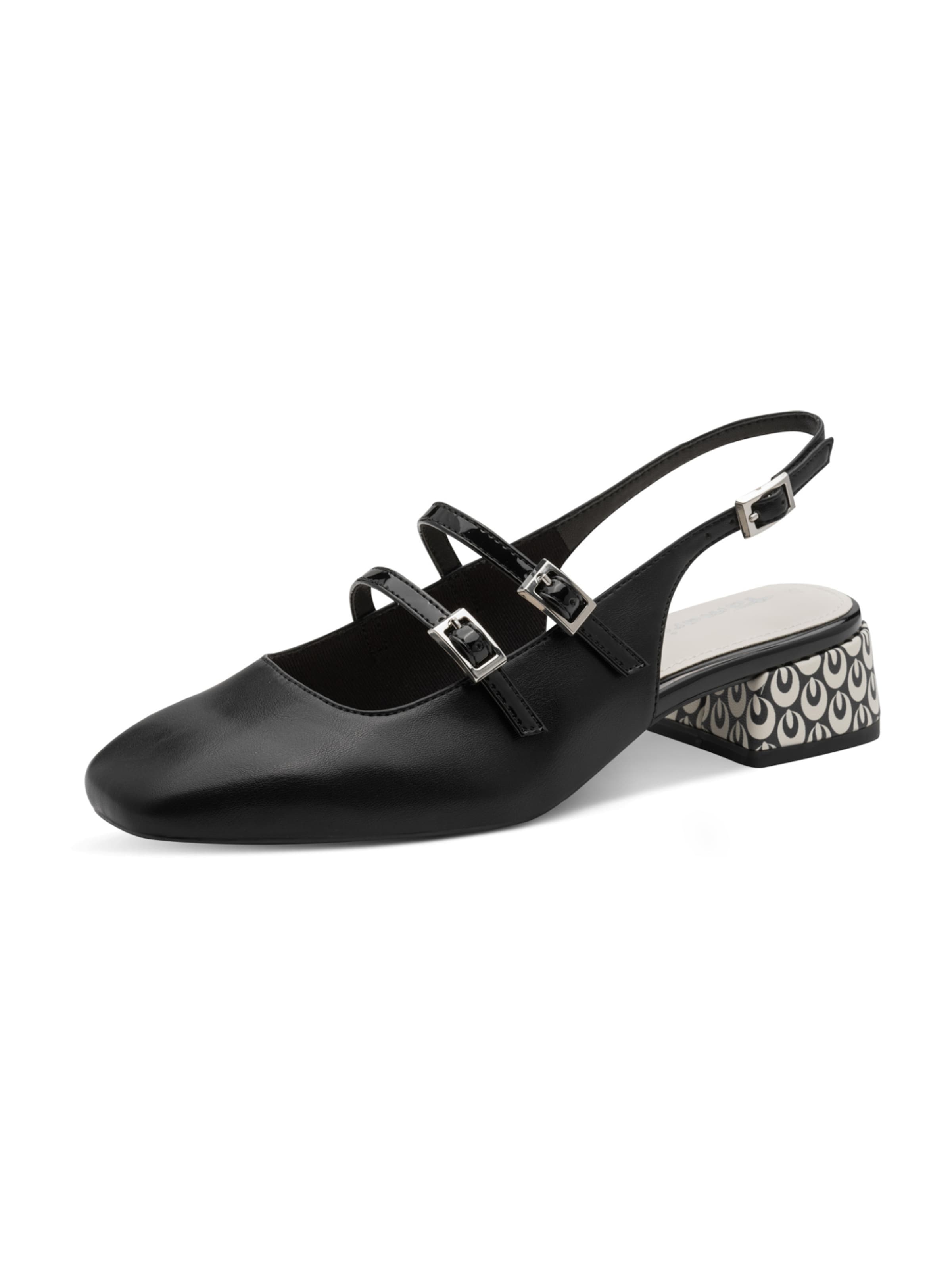 Escarpins à bride arrière Tamaris en noir : devant