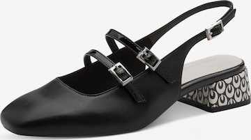 Escarpins à bride arrière Tamaris en noir : devant