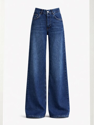 Wide Leg Jean 'ELENA Palazzo Mid Rise' IT'S BASIC en bleu : devant