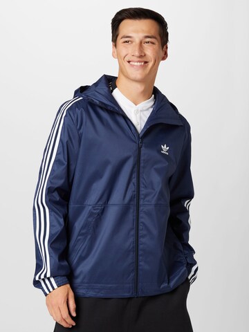 ADIDAS ORIGINALS Between-Season Jacket 'Adicolor Classics Lock Up' in Blue: front