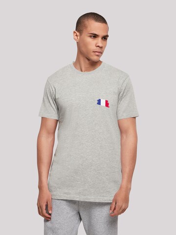 T-Shirt 'Frankreich Flagge France' F4NT4STIC en gris : devant