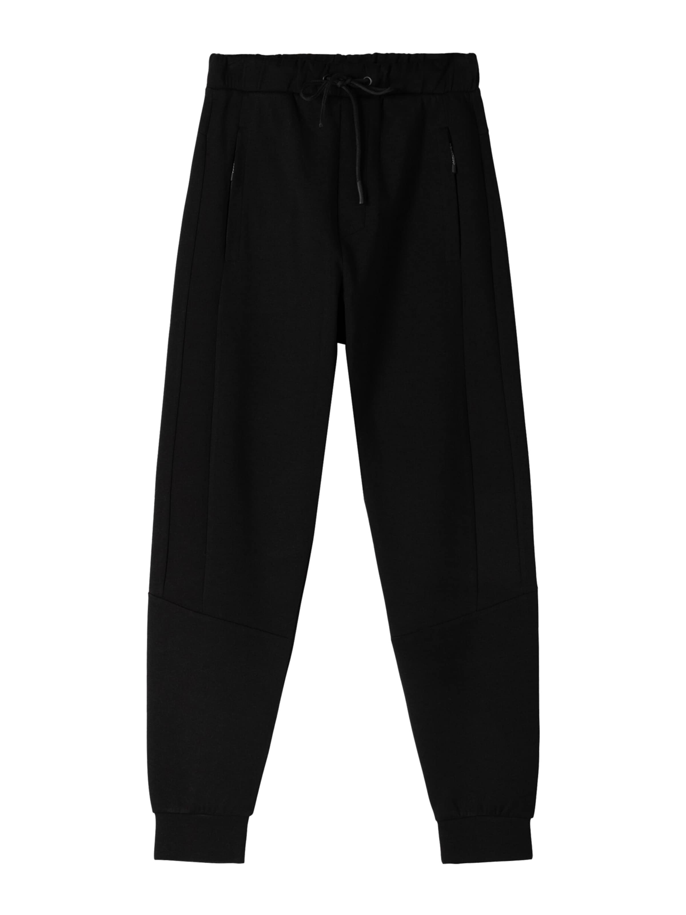 Effilé Pantalon Bershka en noir : devant