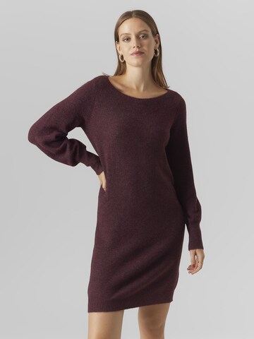 VERO MODA Knitted dress in Purple: front