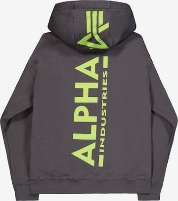 ALPHA INDUSTRIES Sweatshirt 'Backprint' in Grau: Vorderseite