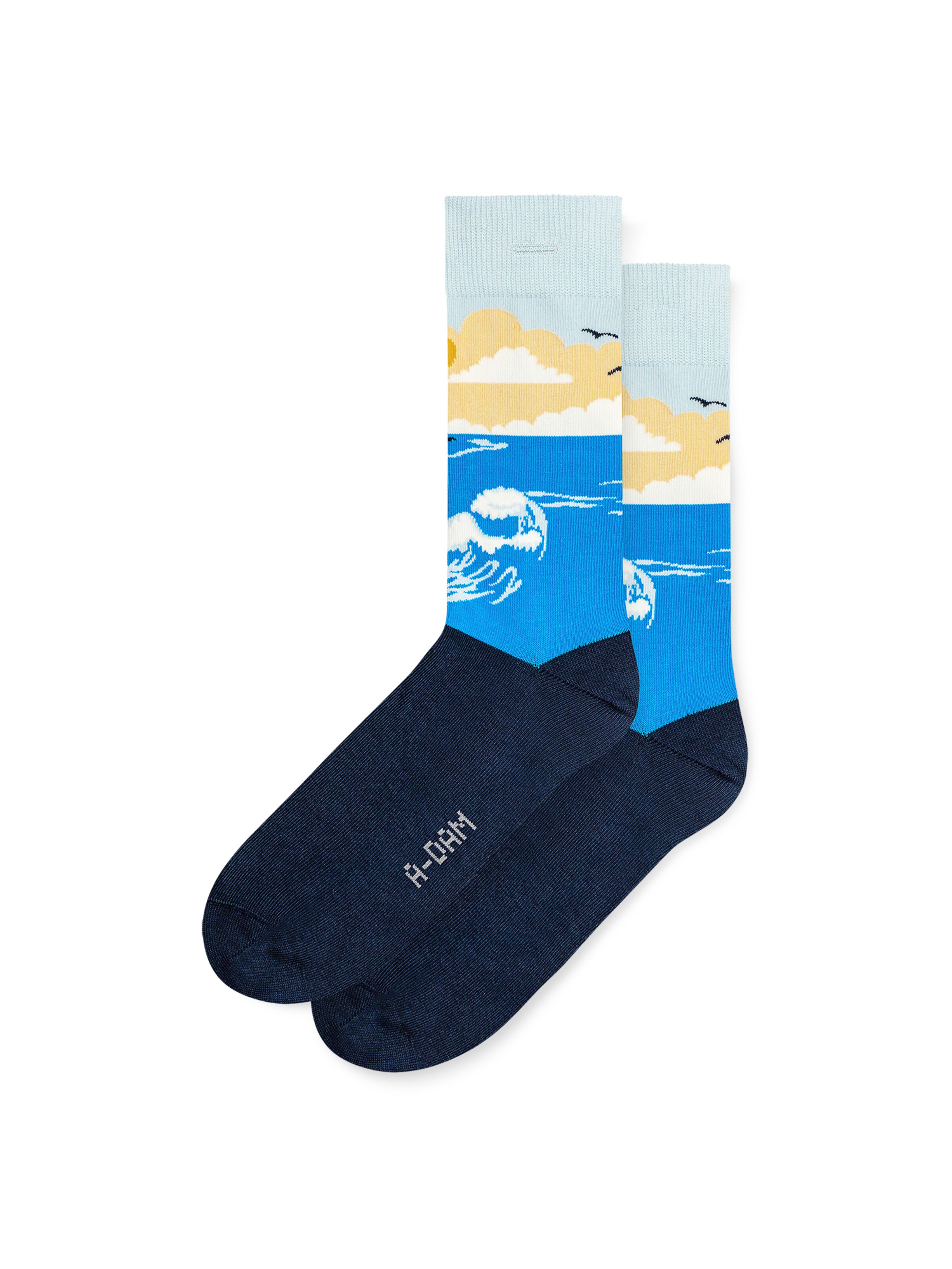 A-dam Socks 'Blue Surf' in Blue: front