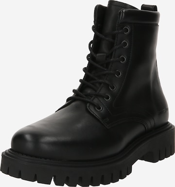 TOMMY HILFIGER - Bota com atacadores 'Premium' em preto: frente