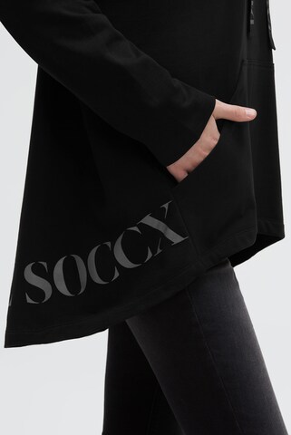 Soccx Oversized Hoodie mit Logo Print in Schwarz