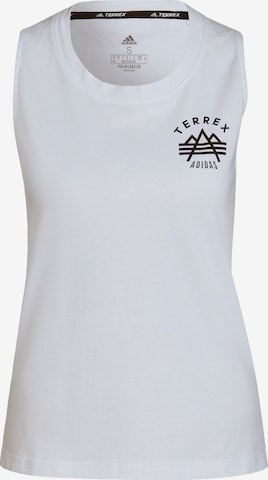 ADIDAS TERREX Sports Top in White: front