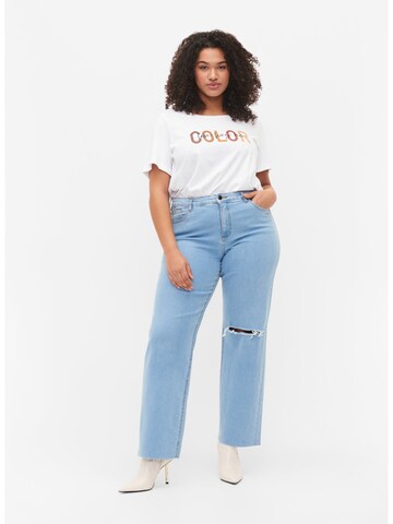 Zizzi Regular Jeans 'GEMMA' in Blauw