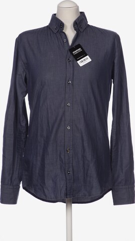 BOSS Orange Button Up Shirt in M in Blue: front