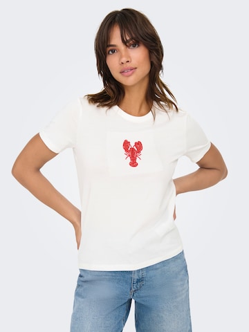 T-shirt 'ONLMARGO' ONLY en blanc