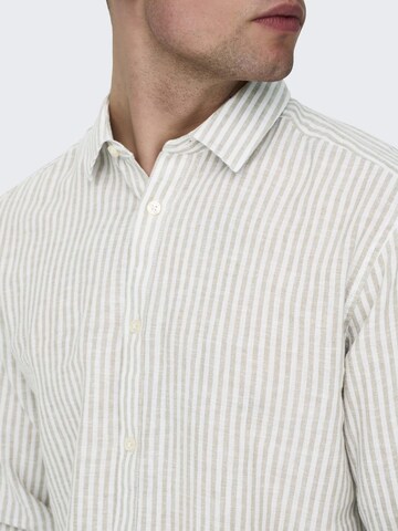 Only & Sons Regular fit Button Up Shirt 'Caiden' in Grey