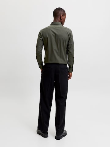 JACK & JONES Slim fit Button Up Shirt 'JPRBLAParker' in Green