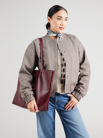 PIECES Преходно яке 'PCRILEY' в кафяво: отпред