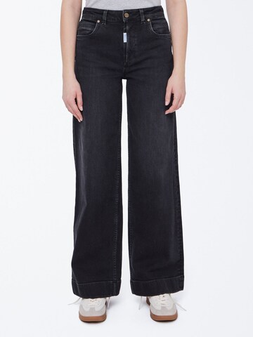 Wide leg Jeans 'Aldo' di Ball in nero: frontale