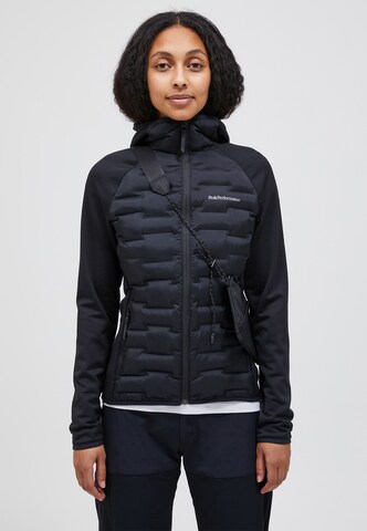 PEAK PERFORMANCE Outdoor Jacket in Black: front