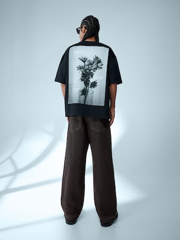 Bershka Baggy Jeans in Schwarz