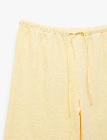 Koton Wide Leg Hose in Gelb