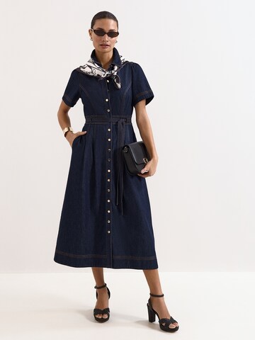 Phase Eight Dress in Blue: front