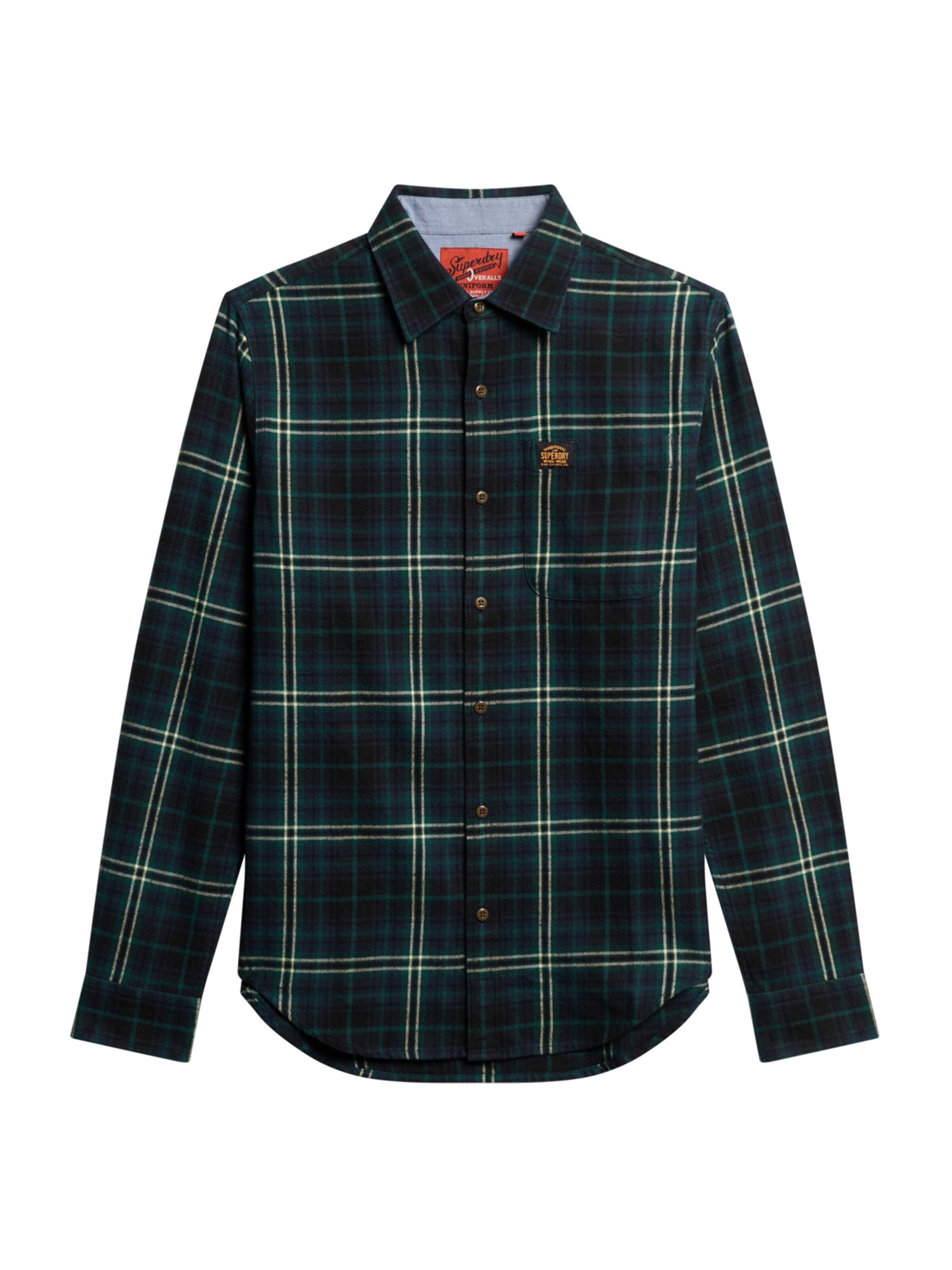 Superdry Overhemd in Groen: voorkant