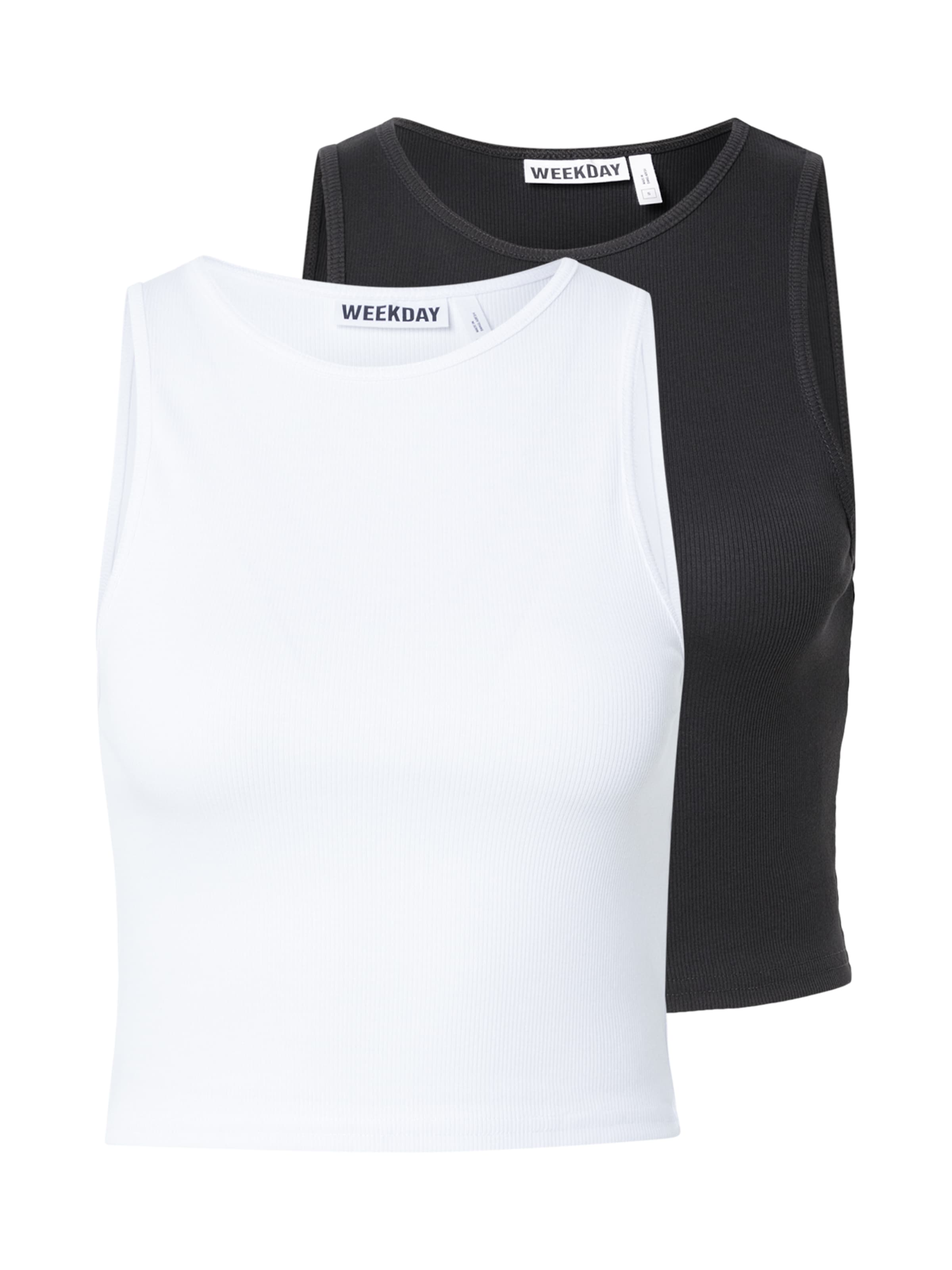 WEEKDAY Top - Čierna: predná strana