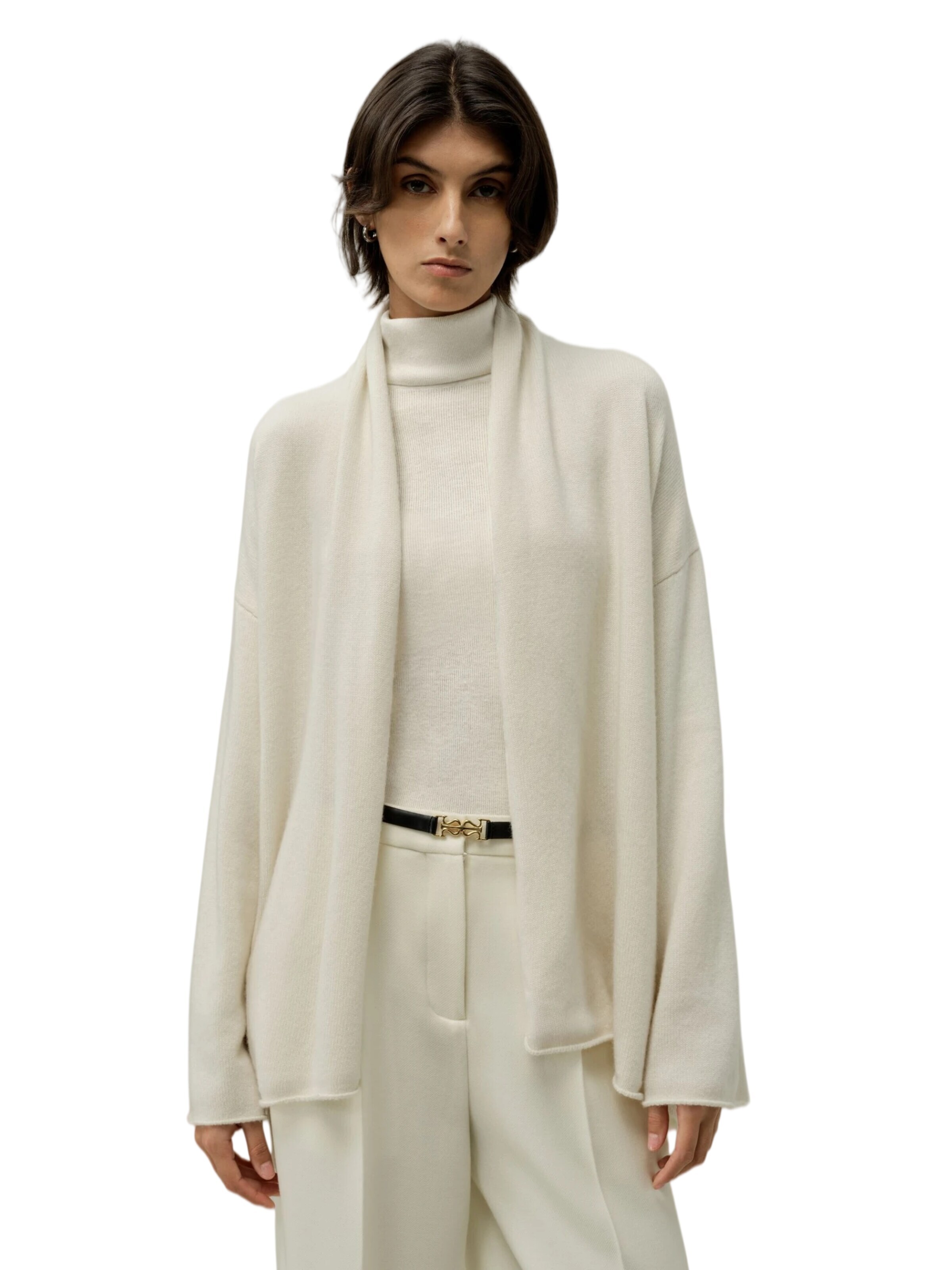 Giacchetta 'Kaschmir-Lounge-Jacket zum Umschlagen' di Lilysilk in bianco
