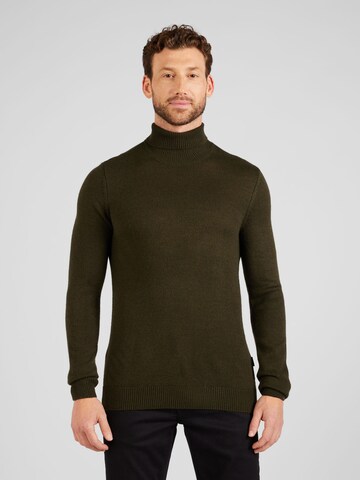 BLEND Sweter w kolorze zielony: przód