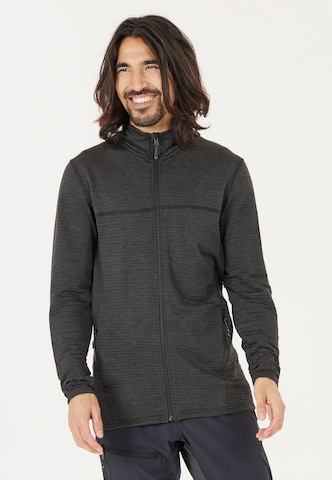 Whistler Athletic Zip-Up Hoodie 'Nevados' in Grey: front