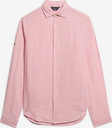 Superdry Button Up Shirt in Pink: front