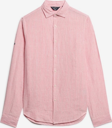 Superdry Button Up Shirt in Pink: front