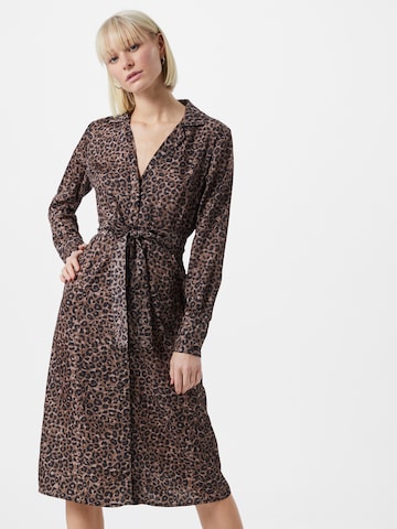NU-IN Shirt Dress in Brown: front