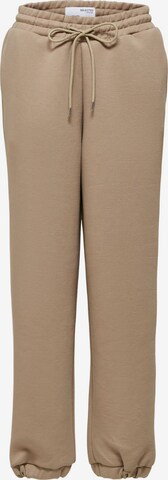 Effilé Pantalon 'LUA' SELECTED FEMME en marron : devant