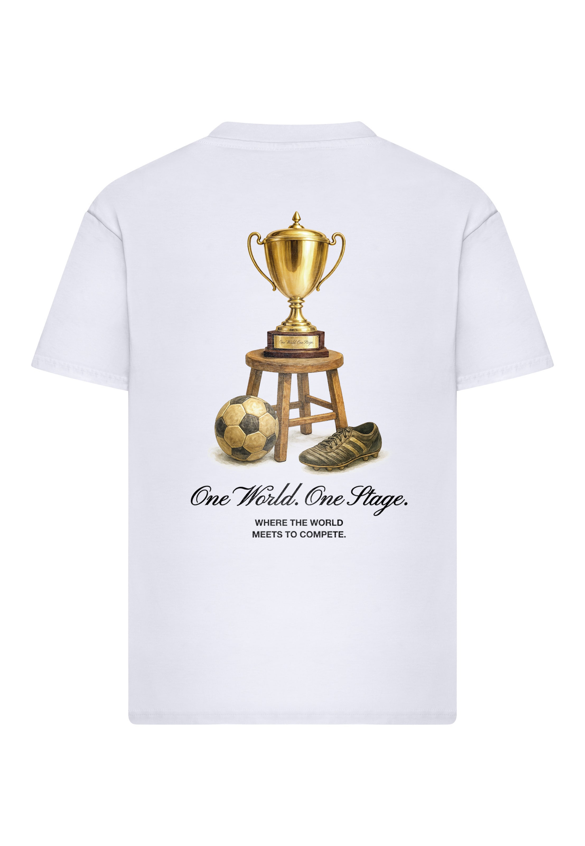 Mister Tee Shirt 'One World One Stage' in Wit