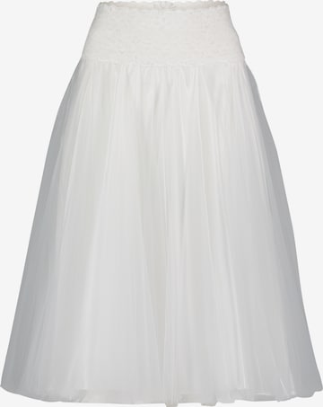 Vera Mont Tüllrock mit elastischem Bund in Weiß