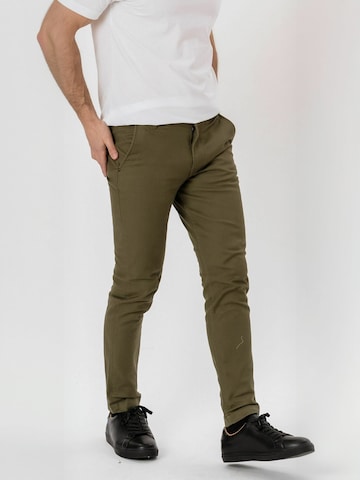 TEESHOPPEN Regular Trousers ' Structure ' in Green