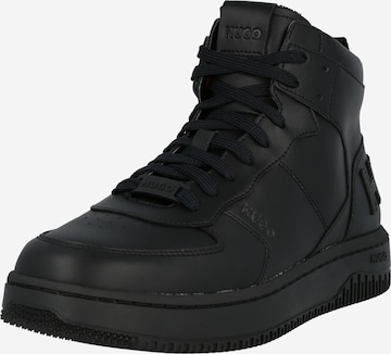 HUGO Red High-Top Sneakers 'Kilian Hito' in Black: front