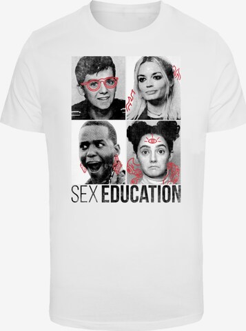 T-Shirt 'Sex Education Class Photos Netflix TV Series' F4NT4STIC en blanc : devant