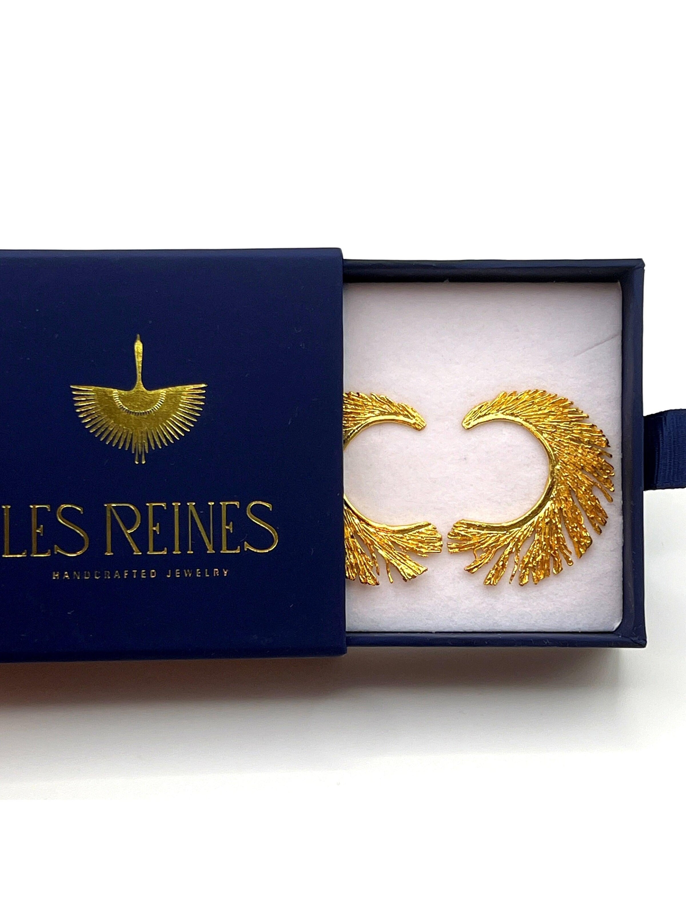 Orecchini 'Autumn Whisper' di Les Reines in oro