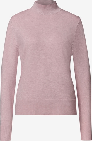 STREET ONE Basic Pullover mit Turtle Neck in Pink: Vorderseite