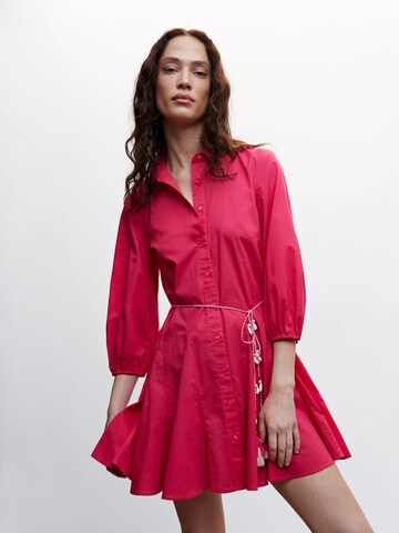 MANGO Košilové šaty 'Cornelia' – pink: přední strana