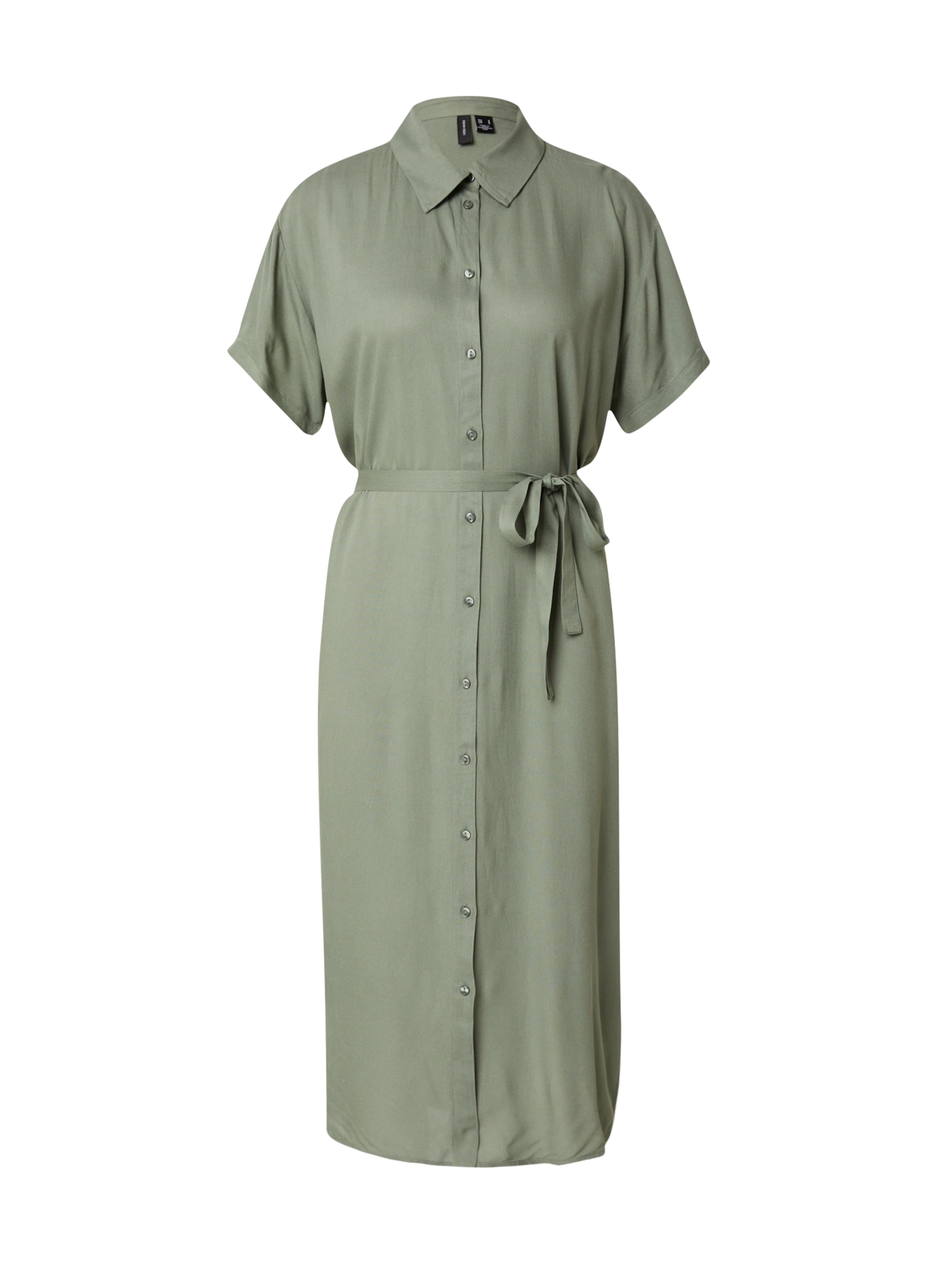 Robe-chemise 'Bumpy' VERO MODA en vert : devant