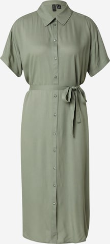 VERO MODAKošulja haljina 'BUMPY' - zelena boja: prednji dio