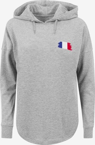 F4NT4STIC Sweatshirt 'France Frankreich Flagge Fahne' in Grijs: voorkant
