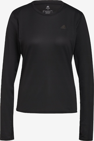 ADIDAS SPORTSWEAR Performance shirt 'Run Icons ' in Black: front